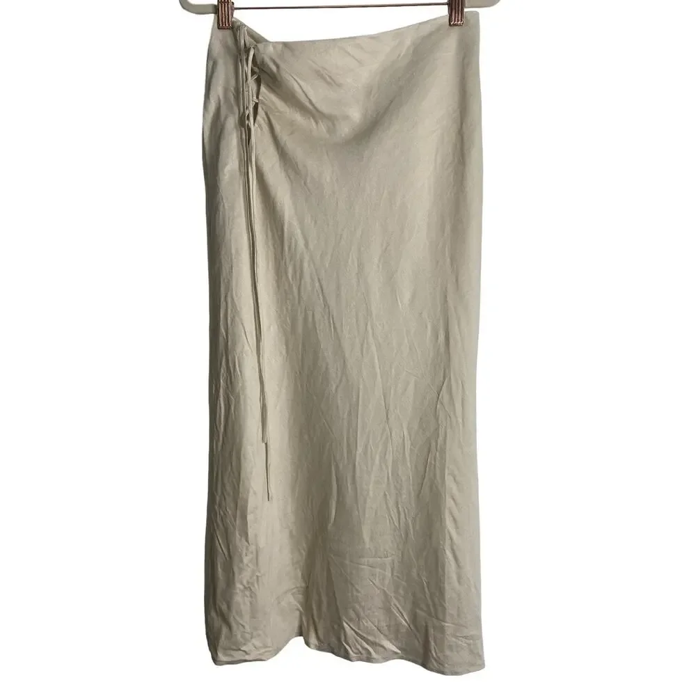 Song Of Style Noa Midi Skirt Linen Blend Lighweight Boho Party Cocktail Formal S